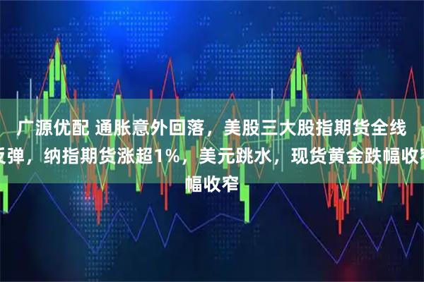 广源优配 通胀意外回落，美股三大股指期货全线反弹，纳指期货涨超1%，美元跳水，现货黄金跌幅收窄